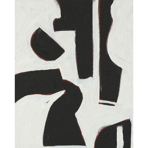 Six String I Black Modern Wood Framed Art Print with Double Matting by Delamater, Rob