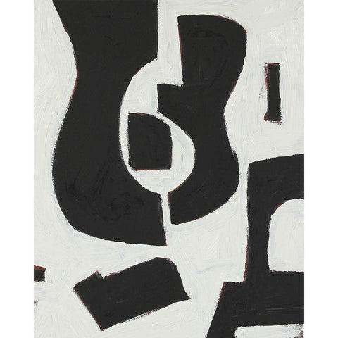 Six String II Black Modern Wood Framed Art Print by Delamater, Rob