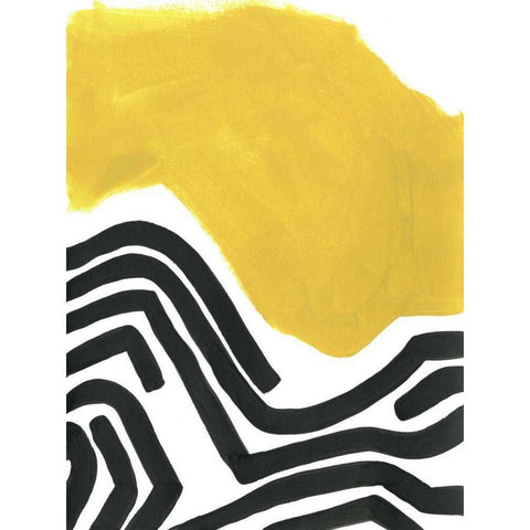 Color Block Maze I Black Modern Wood Framed Art Print by Vess, June Erica