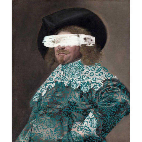 Masked Master II Black Modern Wood Framed Art Print by Studio W