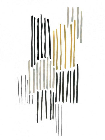 Ley Lines II White Modern Wood Framed Art Print with Double Matting by Vess, June Erica