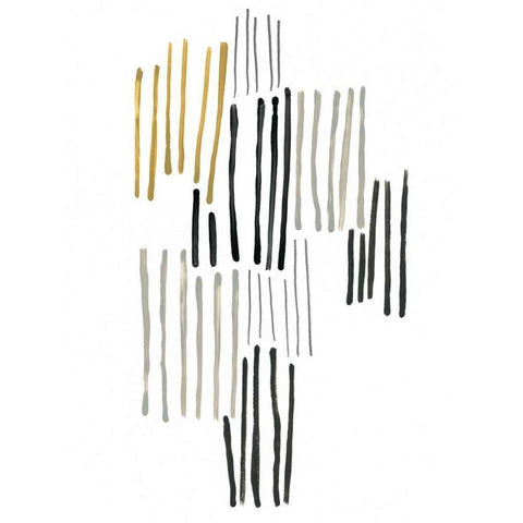 Ley Lines IV Black Modern Wood Framed Art Print by Vess, June Erica