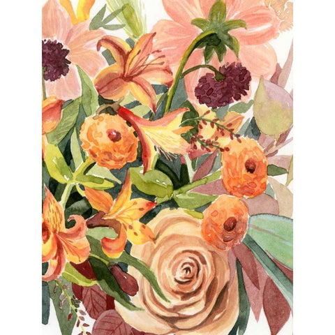 West Flora II Black Modern Wood Framed Art Print with Double Matting by Popp, Grace