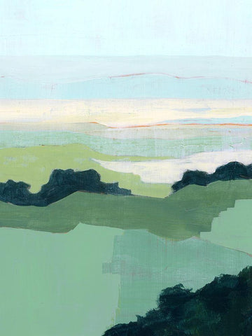 Halcyon Overlook II White Modern Wood Framed Art Print with Double Matting by Popp, Grace