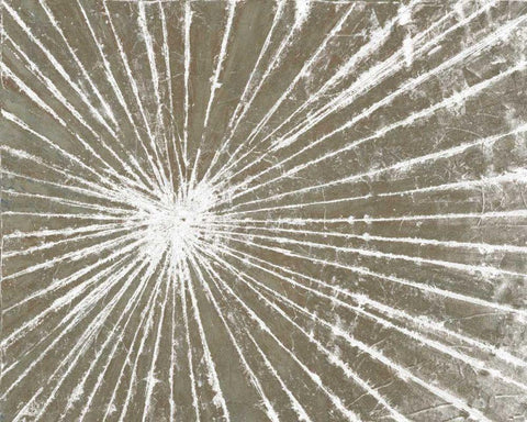 White Burst I White Modern Wood Framed Art Print with Double Matting by Studio W