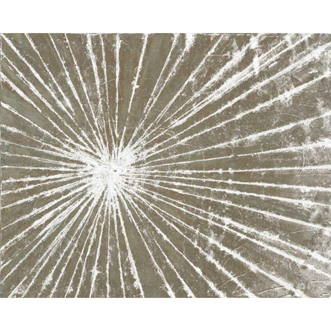 White Burst I Black Modern Wood Framed Art Print by Studio W