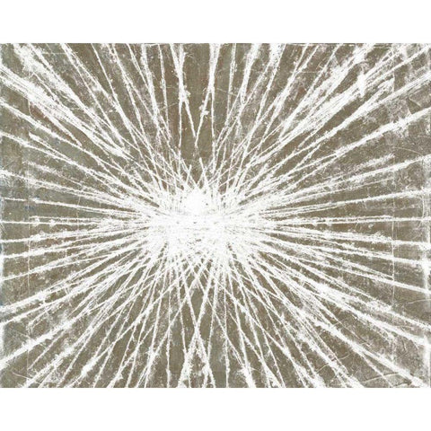 White Burst II Black Modern Wood Framed Art Print by Studio W