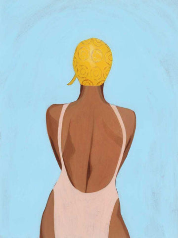 Swim Meet I Black Ornate Wood Framed Art Print with Double Matting by Popp, Grace