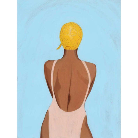 Swim Meet I White Modern Wood Framed Art Print by Popp, Grace