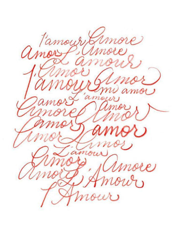 Lots of Love II Black Ornate Wood Framed Art Print with Double Matting by Popp, Grace