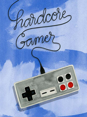 Hardcore Gamer I Black Ornate Wood Framed Art Print with Double Matting by Popp, Grace