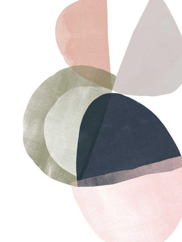 Encapsulate I White Modern Wood Framed Art Print with Double Matting by Vess, June Erica