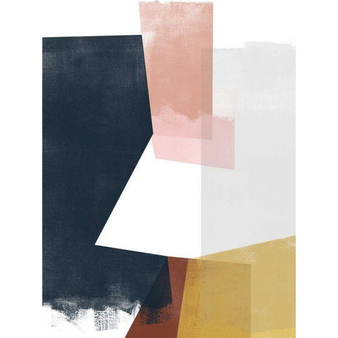 Multi Plane I Black Modern Wood Framed Art Print with Double Matting by Vess, June Erica