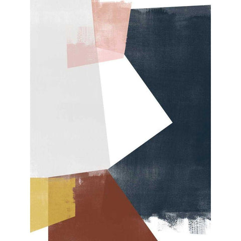 Multi Plane II Black Modern Wood Framed Art Print by Vess, June Erica