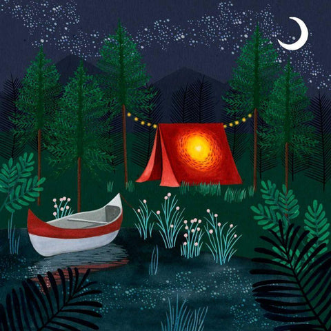 Beneath the Stars I Black Modern Wood Framed Art Print with Double Matting by Popp, Grace