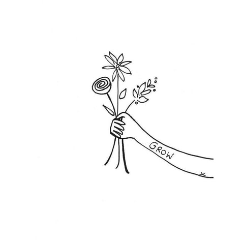 Bloom and Grow II Gold Ornate Wood Framed Art Print with Double Matting by Sizemore, Natalie