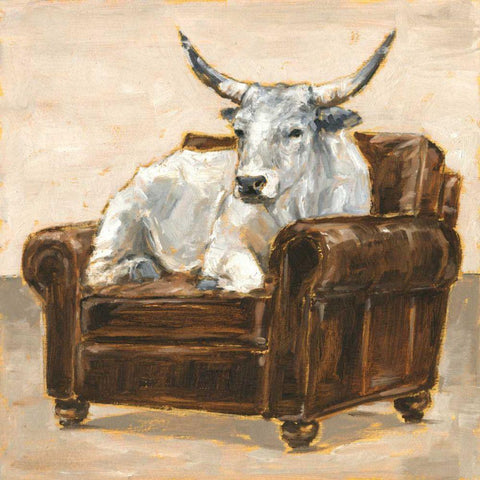 Refined Comfort II White Modern Wood Framed Art Print with Double Matting by Harper, Ethan