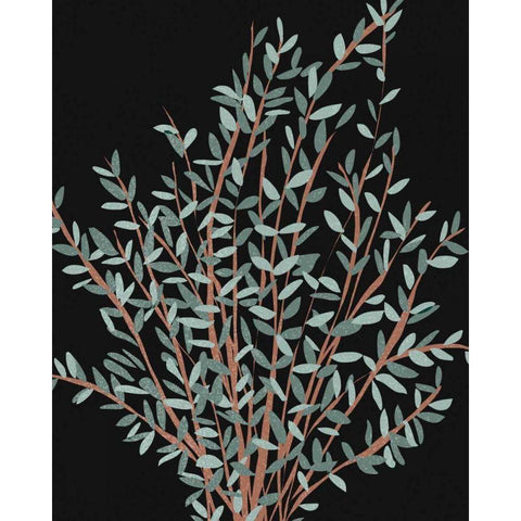 Gunni Eucalyptus I White Modern Wood Framed Art Print by Wang, Melissa