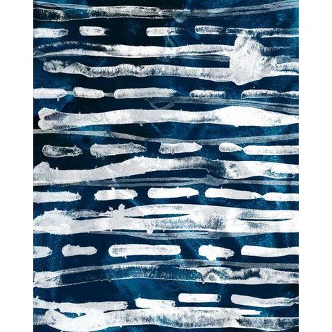 Indigo Memory III Black Modern Wood Framed Art Print by Vess, June Erica