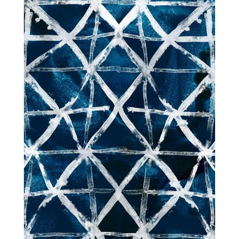 Indigo Memory V Black Modern Wood Framed Art Print with Double Matting by Vess, June Erica