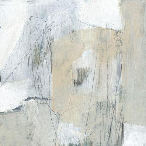 Kinetic Neutrals I Black Modern Wood Framed Art Print by Goldberger, Jennifer