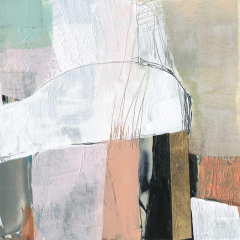 Sweet Collage II Black Modern Wood Framed Art Print with Double Matting by Goldberger, Jennifer