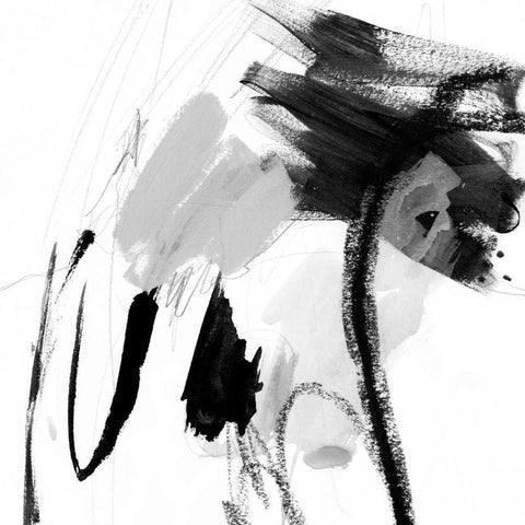 Steel and Ash I Black Modern Wood Framed Art Print by Borges, Victoria