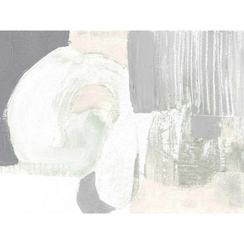 Neutral Curves I Black Modern Wood Framed Art Print with Double Matting by Goldberger, Jennifer