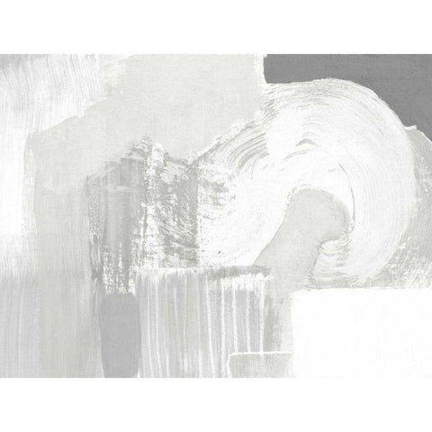 Neutral Curves II Black Modern Wood Framed Art Print with Double Matting by Goldberger, Jennifer