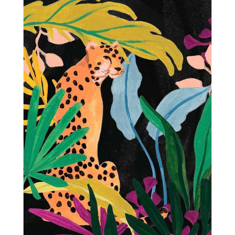 Cheetah Kingdom I Black Modern Wood Framed Art Print by Vess, June Erica