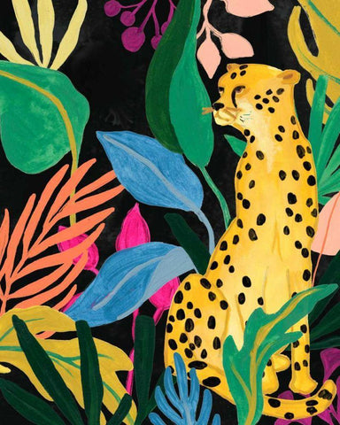 Cheetah Kingdom II White Modern Wood Framed Art Print with Double Matting by Vess, June Erica