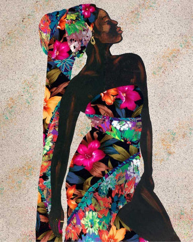 Woman Strong I Black Ornate Wood Framed Art Print with Double Matting by Saunders, Alonzo