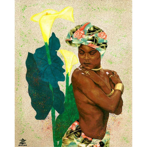 Woman Strong II Black Modern Wood Framed Art Print by Saunders, Alonzo