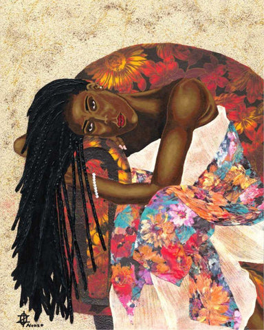Woman Strong III White Modern Wood Framed Art Print with Double Matting by Saunders, Alonzo