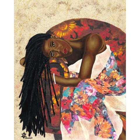 Woman Strong III Black Modern Wood Framed Art Print with Double Matting by Saunders, Alonzo