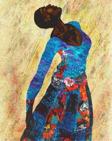 Woman Strong IV White Modern Wood Framed Art Print with Double Matting by Saunders, Alonzo