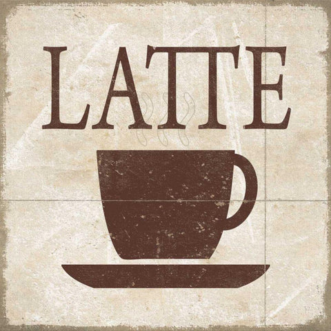 Simply Coffee IV White Modern Wood Framed Art Print with Double Matting by Saunders, Alonzo