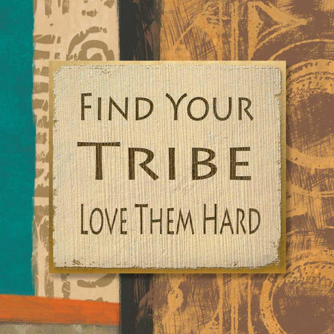 Tribe I White Modern Wood Framed Art Print with Double Matting by Saunders, Alonzo