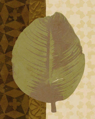 Tropical Leaf II Black Ornate Wood Framed Art Print with Double Matting by Saunders, Alonzo