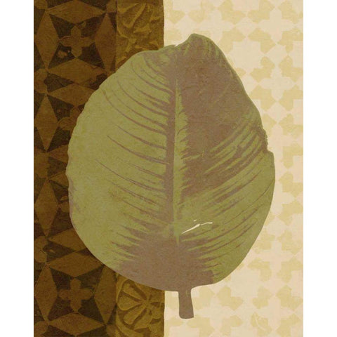 Tropical Leaf II Black Modern Wood Framed Art Print by Saunders, Alonzo