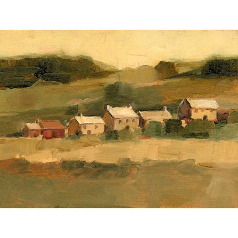 Hillside Sunset I Black Modern Wood Framed Art Print with Double Matting by Harper, Ethan