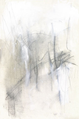 Finger Painting II Black Ornate Wood Framed Art Print with Double Matting by Goldberger, Jennifer