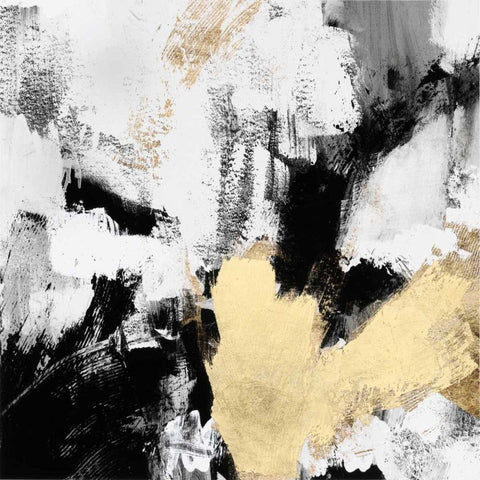 Neutral Gold Collage II White Modern Wood Framed Art Print with Double Matting by Borges, Victoria