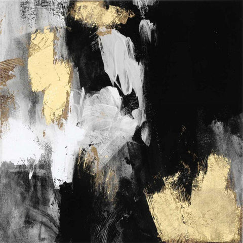 Neutral Gold Collage III White Modern Wood Framed Art Print with Double Matting by Borges, Victoria