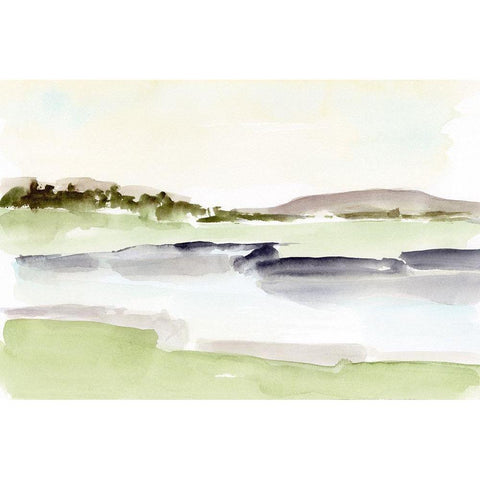 Lake Horizon II White Modern Wood Framed Art Print by Harper, Ethan