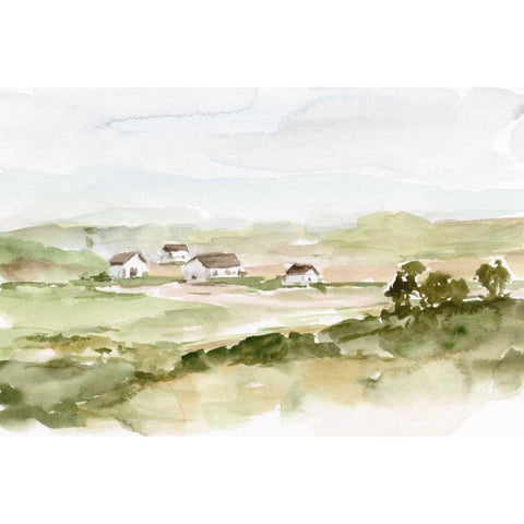 Farm Valley I White Modern Wood Framed Art Print by Harper, Ethan