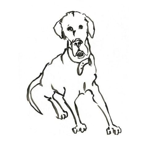 WAG: The Dog I White Modern Wood Framed Art Print by Binder, Vanessa