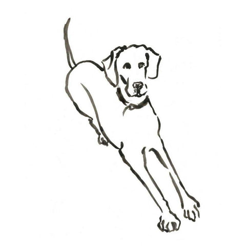 WAG: The Dog II Black Modern Wood Framed Art Print by Binder, Vanessa