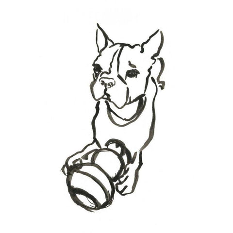 WAG: The Dog IX Black Modern Wood Framed Art Print by Binder, Vanessa