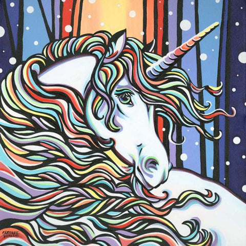 Magical Unicorn I Black Modern Wood Framed Art Print by Vitaletti, Carolee